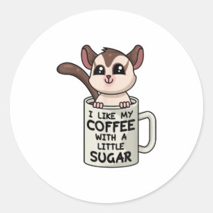 SUIKERGLIDERKoffie met suiker Ronde Sticker