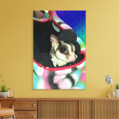 Suikerglijder die een Pet draagt Canvas Afdruk (Insitu (Woonkamer))