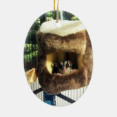 Suikerglijder in boerenveer keramisch ornament (Achterkant)