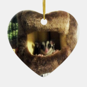 Suikerglijder in boerenveer keramisch ornament