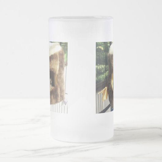 Suikerglijder in boerenveer matglas bierpul (Center)