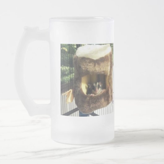 Suikerglijder in boerenveer matglas bierpul (Links)