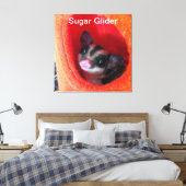 Suikerglijder in Oranje plakband Canvas Afdruk (Insitu (Slaapkamer))