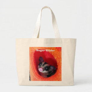 Suikerglijder in Oranje plakband Grote Tote Bag