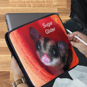 Suikerglijder in Oranje plakband Laptop Sleeve