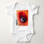 Suikerglijder in Oranje plakband Romper (Voorkant)