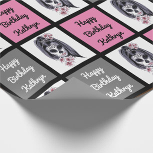 Suikerhuid Aangepaste verjaardag Cadeaupapier
