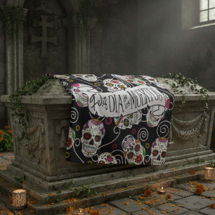 Suikerhuid en -Roos zwart ID725 Fleece Deken