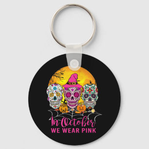 Suikerhuid in oktober Draag we roze borstkanker Sleutelhanger