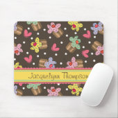 Suikerkers, cupcakes, banketbakkerswaren muismat (Met muis)