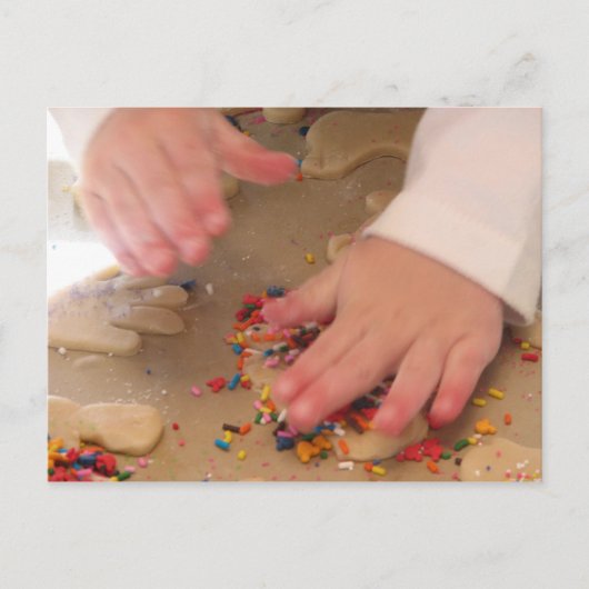 Suikerkoekjes maken briefkaart (Voorkant)