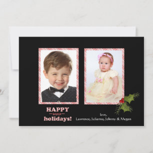 Suikerlans-twee-foto-kerstkaart Feestdagenkaart