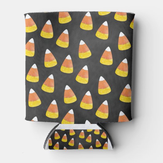 Suikermaïs manie in zwart blikjeskoeler (Voorkant)