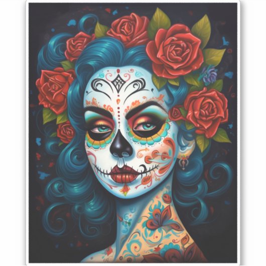 Suikermederdag van de dood sticker (Voorkant)