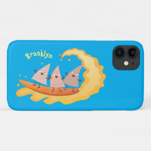 Suikernachos-maïschips surfende cartoon iPhone 11 hoesje