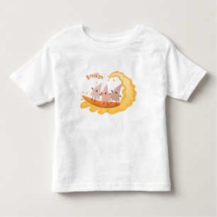 Suikernachos-maïschips surfende cartoon kinder shirts