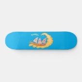 Suikernachos-maïschips surfende cartoon skateboard (Horizontaal)