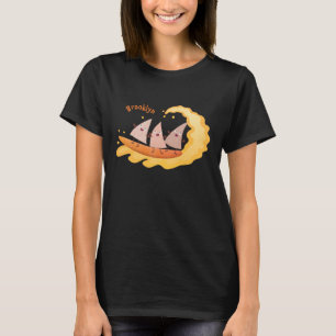 Suikernachos-maïschips surfende cartoon t-shirt