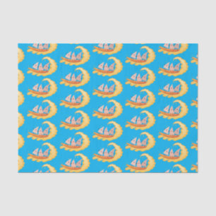 Suikernachos-maïschips surfende cartoon tissuepapier