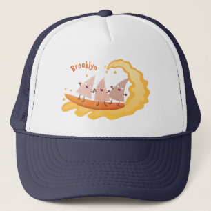 Suikernachos-maïschips surfende cartoon trucker pet