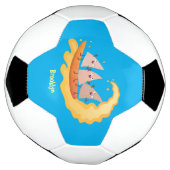 Suikernachos-maïschips surfende cartoon voetbal (Gedraaid)