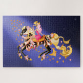 Suikerpaard en Lady Jigzaag-puzzel Legpuzzel (Horizontaal)