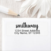 Suikerplum voor aangepaste naam en retouradres etiket (Insitu)