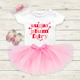 Suikerpruimfee typografie kunst gepersonaliseerd r romper