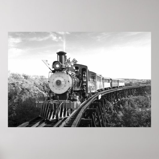 suikerriettrein_Hawaii zwart-wit poster (Voorkant)