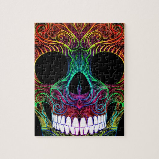 Suikerrob Schull Dia de Los Muertos Snoep Skull Legpuzzel (Verticaal)