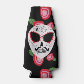 Suikerroos Mustache Skeleton Flesjeskoeler (Voorkant)