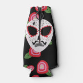 Suikerroos Mustache Skeleton Flesjeskoeler (Achterkant)