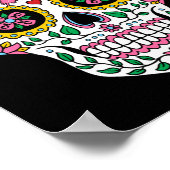 Suikerroze langoest Calavera Borstkanker Poster (Hoek)