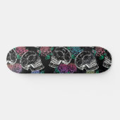 Suikerroze rozen | Glam van de Girly Gothic Skateboard (Horizontaal)