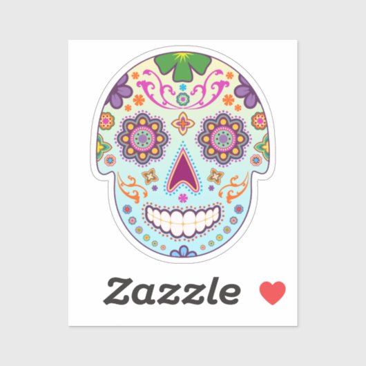 Suikerschedel Aangepaste vinylSticker Sticker (Vel)