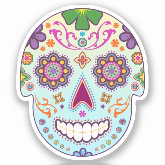 Suikerschedel Aangepaste vinylSticker Sticker (Voorkant)