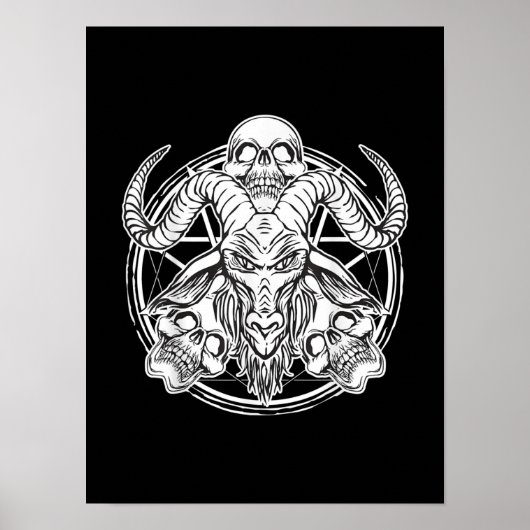 Suikerschedel Baphomet Goat Gift Poster (Voorkant)
