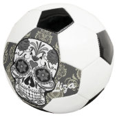 Suikerschedel "Dag van de dood" Damask Lace Custom Voetbal (Drie kwart)