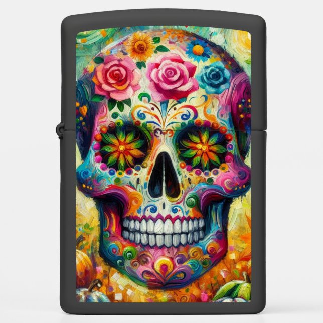 Suikerschedel Dia De Los Muertos Dag van de dood (Voorkant)