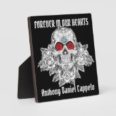 Suikerschedel en Rozen Memorial Fotoplaat (Voorkant)