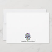 Suikerschedel Halloween Aangepaste partij uitnodig Kaart (Achterkant)