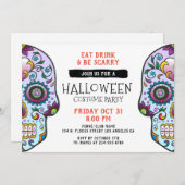 Suikerschedel Halloween Aangepaste partij uitnodig Kaart (Voorkant / Achterkant)