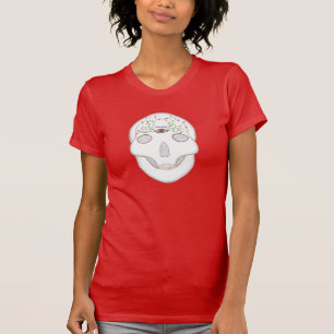 Suikerschedel met Derde ogen en bloemen Stel je vo T-shirt