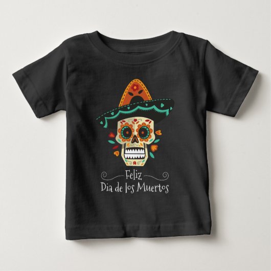 Suikerschedel met Pet Dia de Muertos | Shirt (Voorkant)