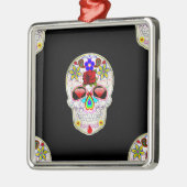 suikerschedel metalen ornament (Links)