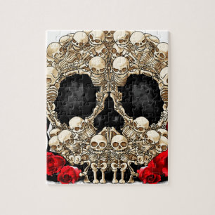 Suikerschedel - Ontwerp van Tattoo Legpuzzel