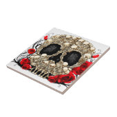 Suikerschedel - Ontwerp van Tattoo Tegeltje (Zijkant)