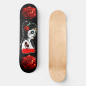 Suikerschedel Pinup skateboard dek (Voorkant)