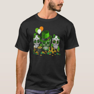 Suikerschedel St. Patricks Day of the Dead Women M T-shirt