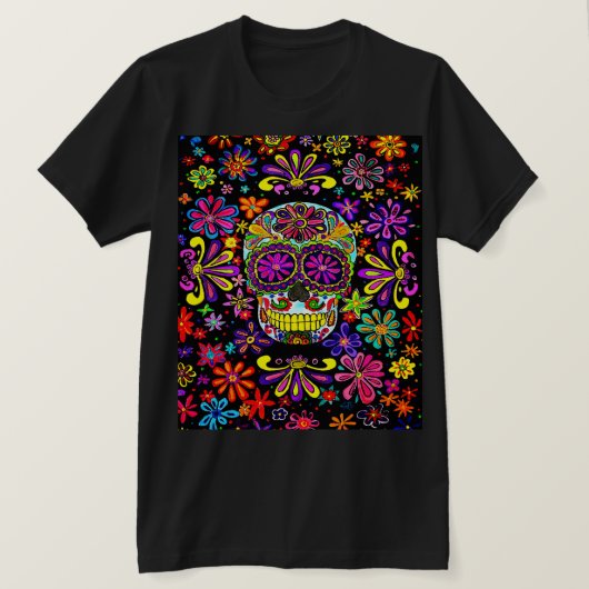 Suikerschedel T-shirt (Design voorkant)